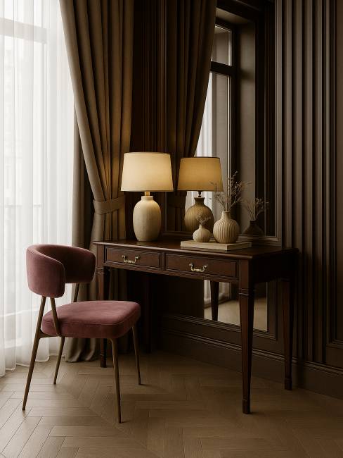 Консоль Васко В 91Н темно-коричневый/патина