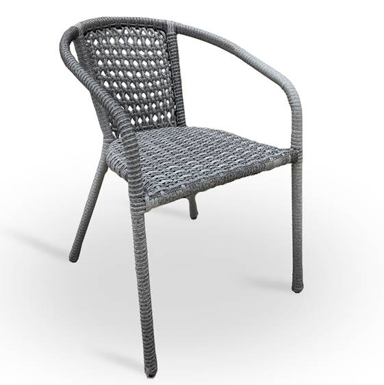 Стул из искусственного ротанга BROWN, серый Стул из искусственного ротанга BROWN, серый