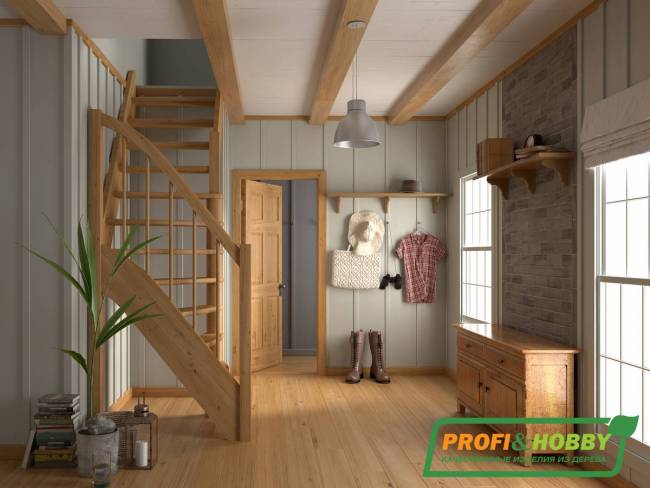 Деревянная лестница ЛС-91м+1 ступень сверху Деревянная лестница ЛС-91м+1 ступень сверху