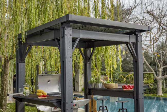 Беседка "Гриль" Grill Gazebo Graphite
