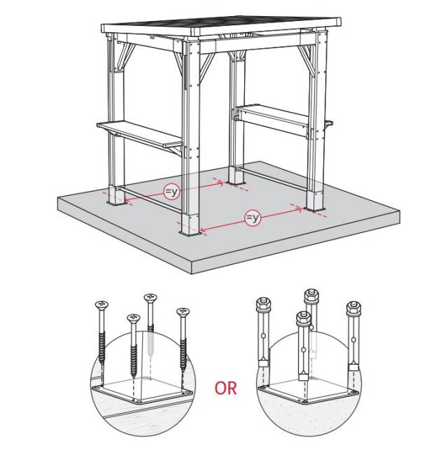 Беседка "Гриль" Grill Gazebo Graphite