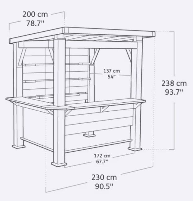 Беседка "Бар" Bar Gazebo Graphite
