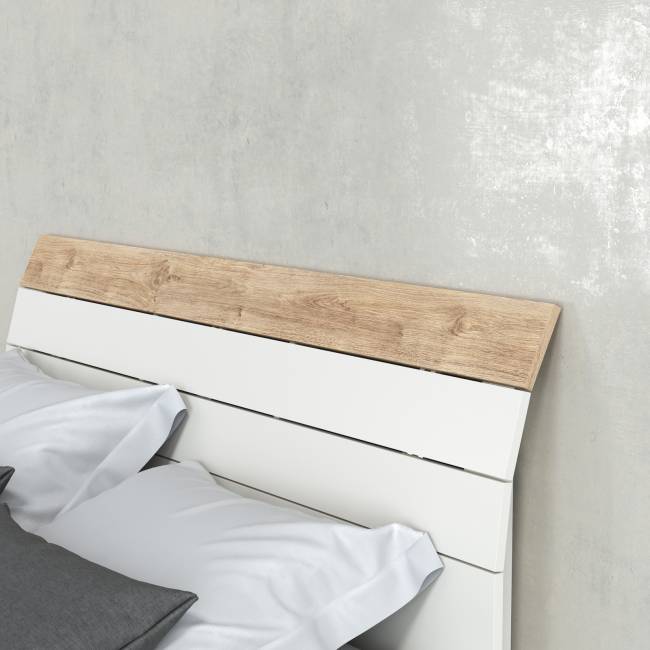 Две прикроватных тумбочки и кровать с основанием 1600 Муссон 11.41 цвет белый/дуб эндгрейн элегантный Две прикроватных тумбочки и кровать с основанием 1600 Муссон 11.41 цвет белый/дуб эндгрейн элегантный