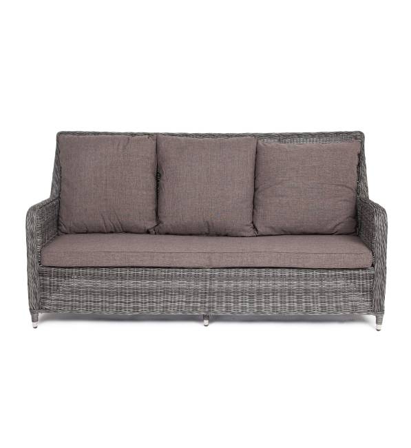 "Гляссе" диван трехместный из искусственного ротанга, цвет графит "Гляссе" диван трехместный из искусственного ротанга, цвет графит
