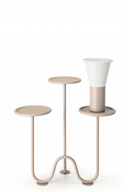 Ваза для цветов Mimosa лен, тортора Ø195х310 мм