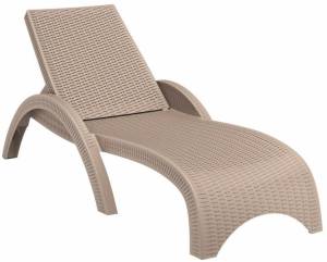 Шезлонг пластиковый GS 1009 (Fiji) бежевый 1870x730x340 мм