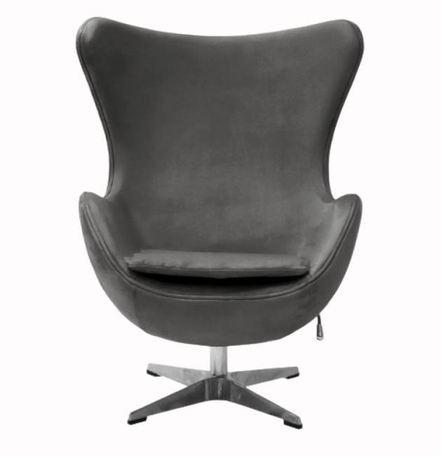 Кресло Egg темно-серый бархат